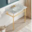 ANZZI Verona Series 36 po L x 22 po L Carrara blanc comptoir avec une seule cuve