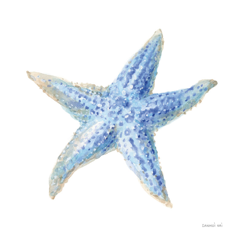 Étoile de mer sous-marine - peinture sur toile tendue, H 36 po x l 36 po