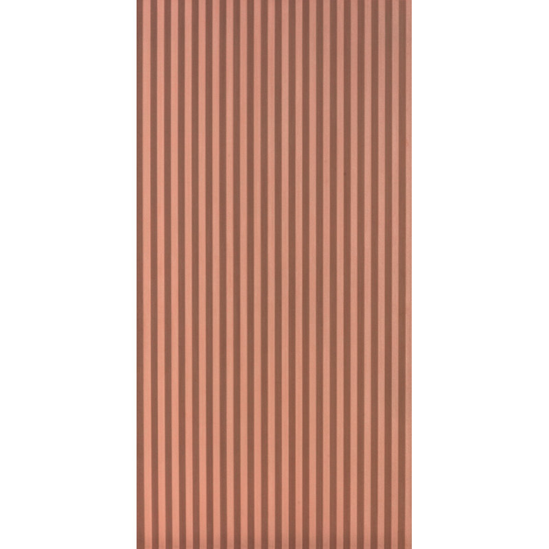 Carrelage mural en porcelaine cannelée 3D Canela 24 po x 48 po – Grand format texturé nervuré, Orange