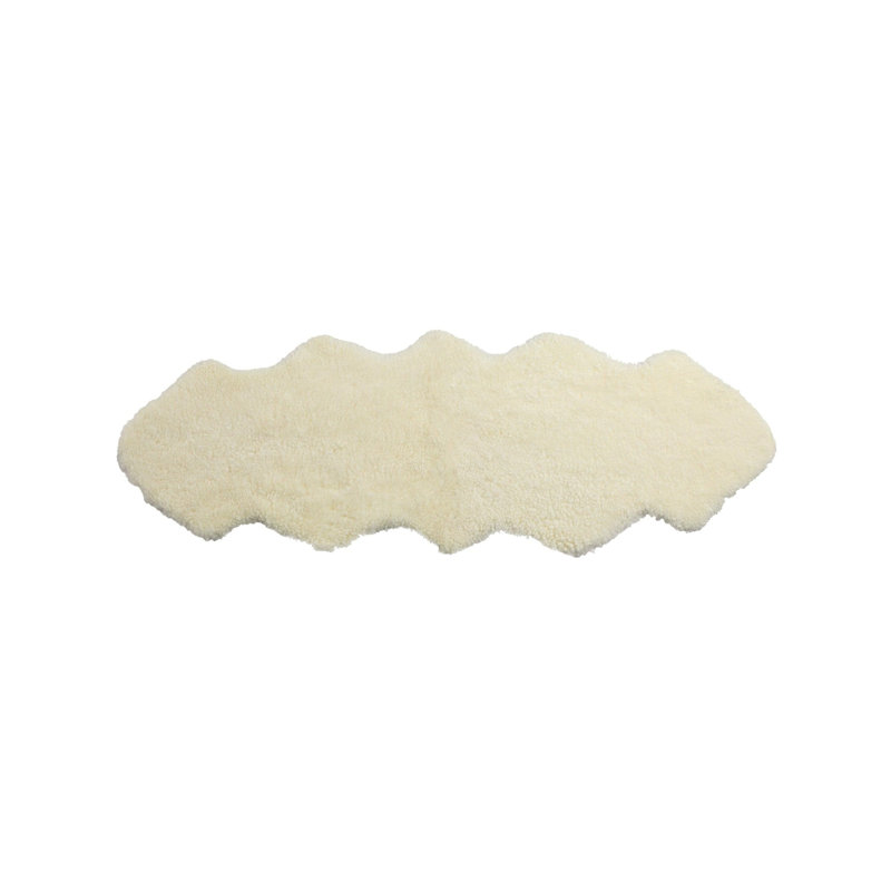  Tapis en peau de mouton bouclé de qualité supérieure blanc cassé, Off White
