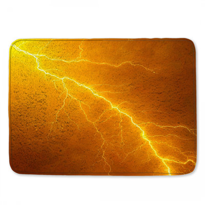Tapis de bain jaune vif