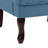 Duward Sky Blue Linen Upholstered Wingback Accent Chair with Rolled Arm and Solid Wood Leg-1435105085