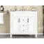 Meuble-lavabo 36 po avec lavabo supérieur - armoire blanche moderne 2 portes et tiroirs à fermeture douce-346443987
