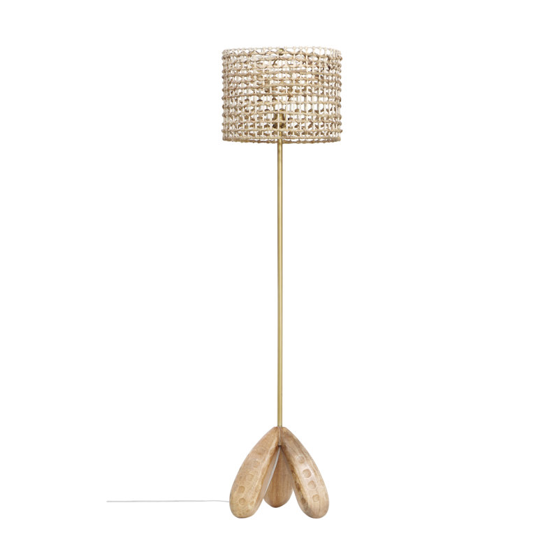 Lampe sur pied en bois