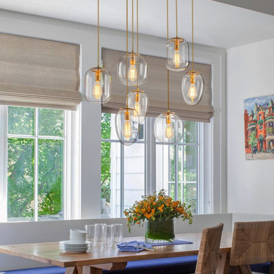 7-Light Kitchen Island Cluster Pendant