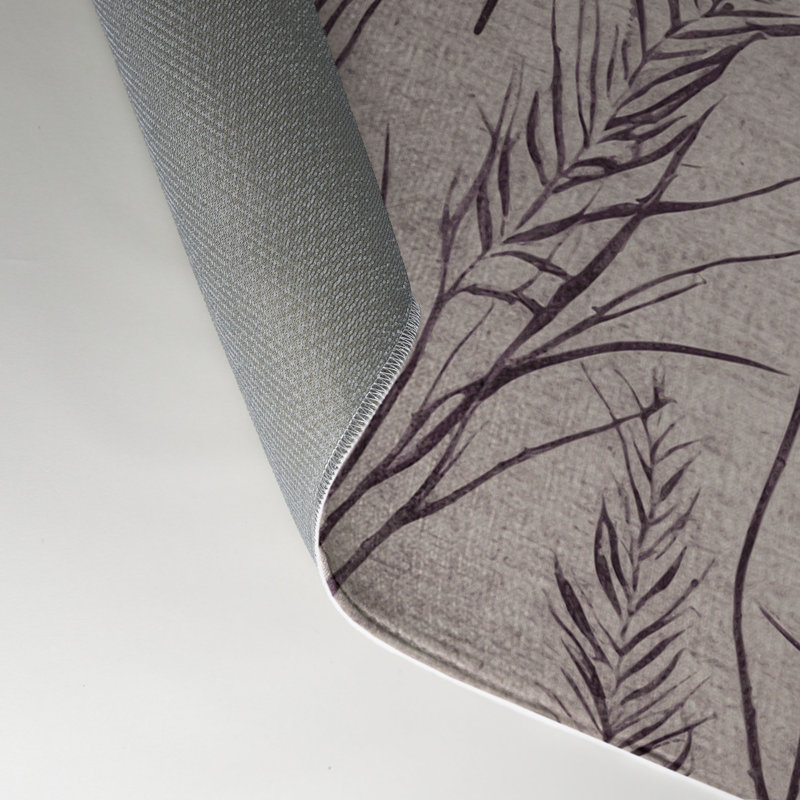 Tapis d'intérieur et d'extérieur gris Botanical, Rectangle 9 pi x 12 pi