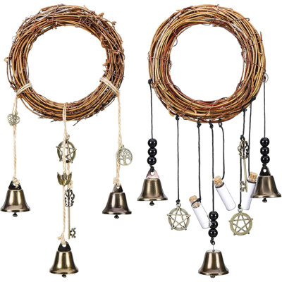 Wiccan Witch Bells For Door Knob, Set Of 2