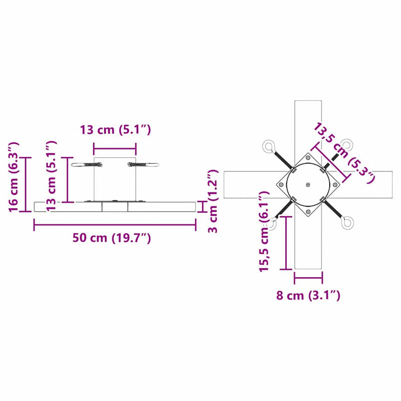 Solid Wood Artificial Tree Stand For Max. Tree Height Under 6 Ft.