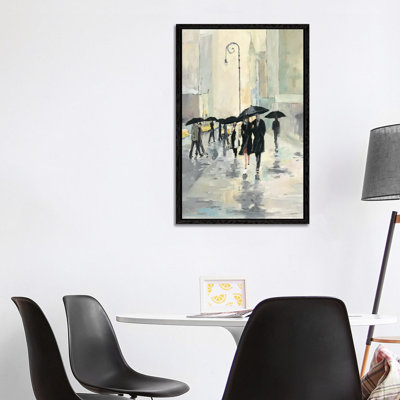 City in the Rain 1 Piece Painting on Canvas