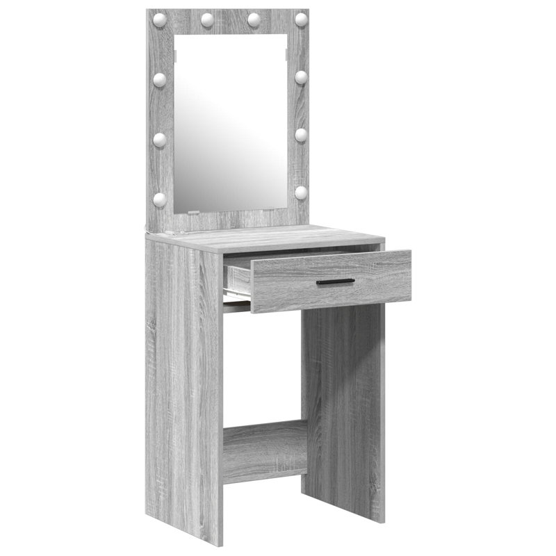 Particle Board 50 X 41 X 135 Cm Vanity Table, Grey Sonoma