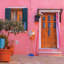 «Burano, Italy, Pink House», reproduction de photo sur toile-29279792-74729764-74730413