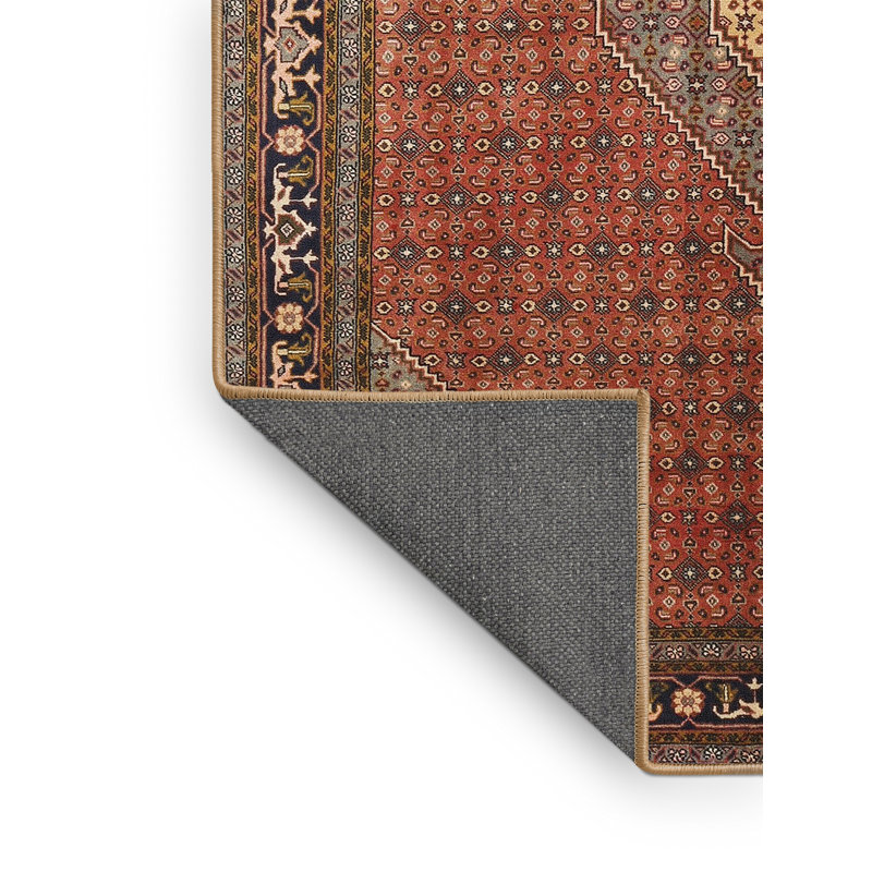 Tapis traditionnel rouge / brun, Rectangle 4 pi x 6 pi