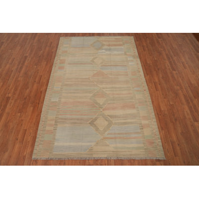 Geometric Kilim Flat Weave Area Rug 5x8
