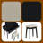 54 Inch Vanity Dresser with LED Mirror, 4 Drawer Dressing Table Set with Stool-1399958376