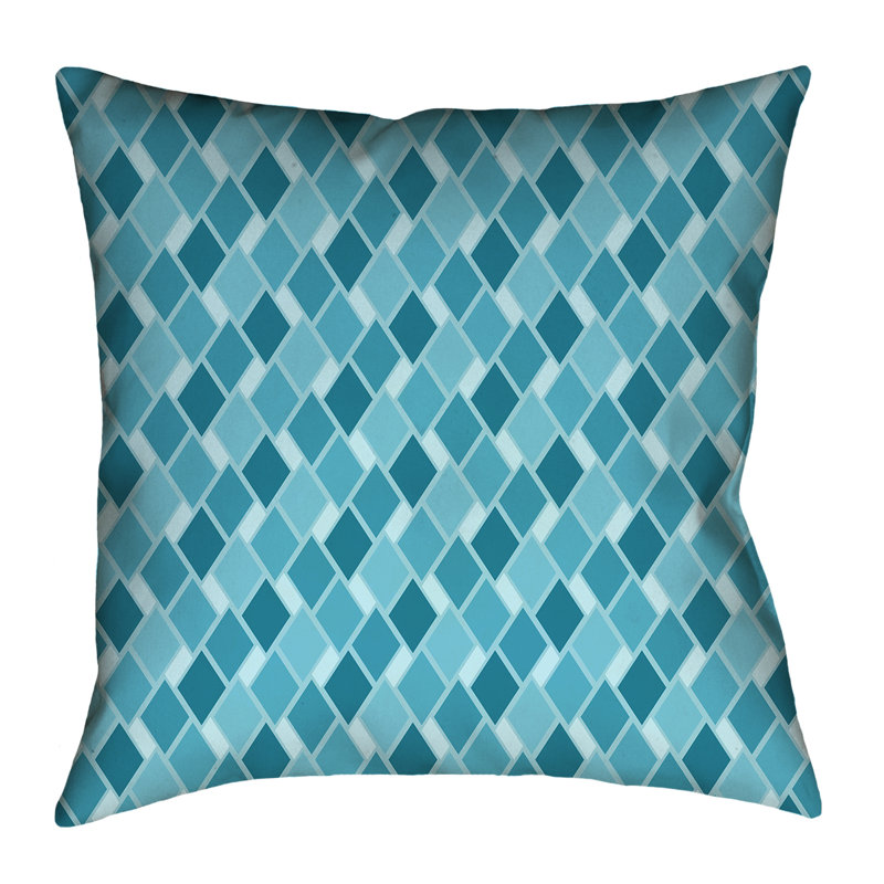 Housse de coussin Katelyn Elizabeth, 14 po x 14 po, Polyester sergé, Bleu