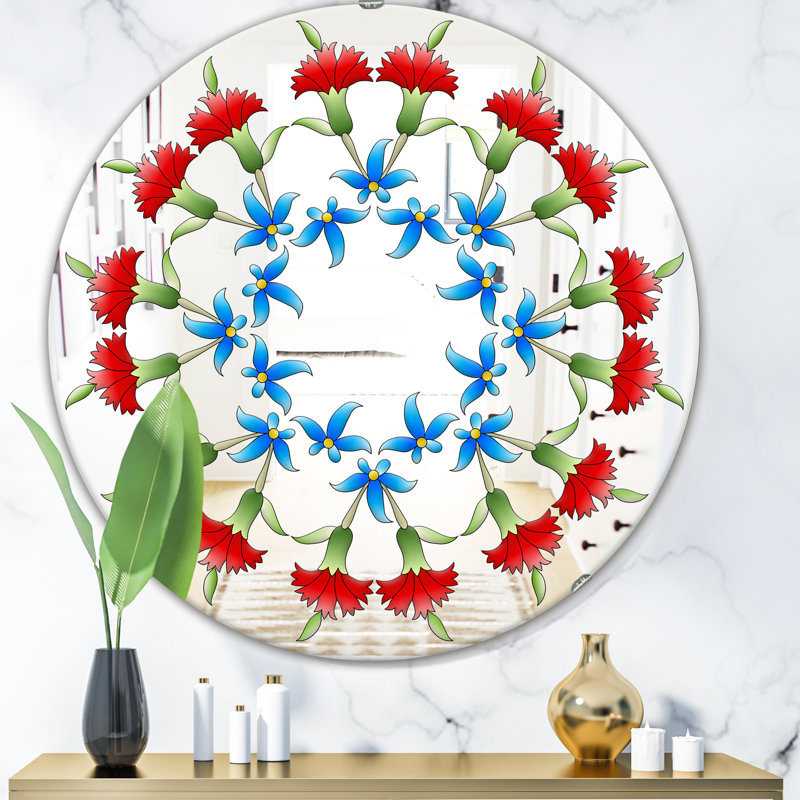 Miroir décoratif ottoman, H 23,6 po x l 23,6 po