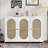 Retro 3-Door Sideboard With Large Storage Space Artificial Rattan Doors And Metal Handles-804891137