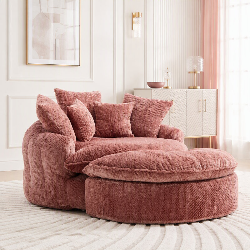 Repose-pieds Lazy, Rose