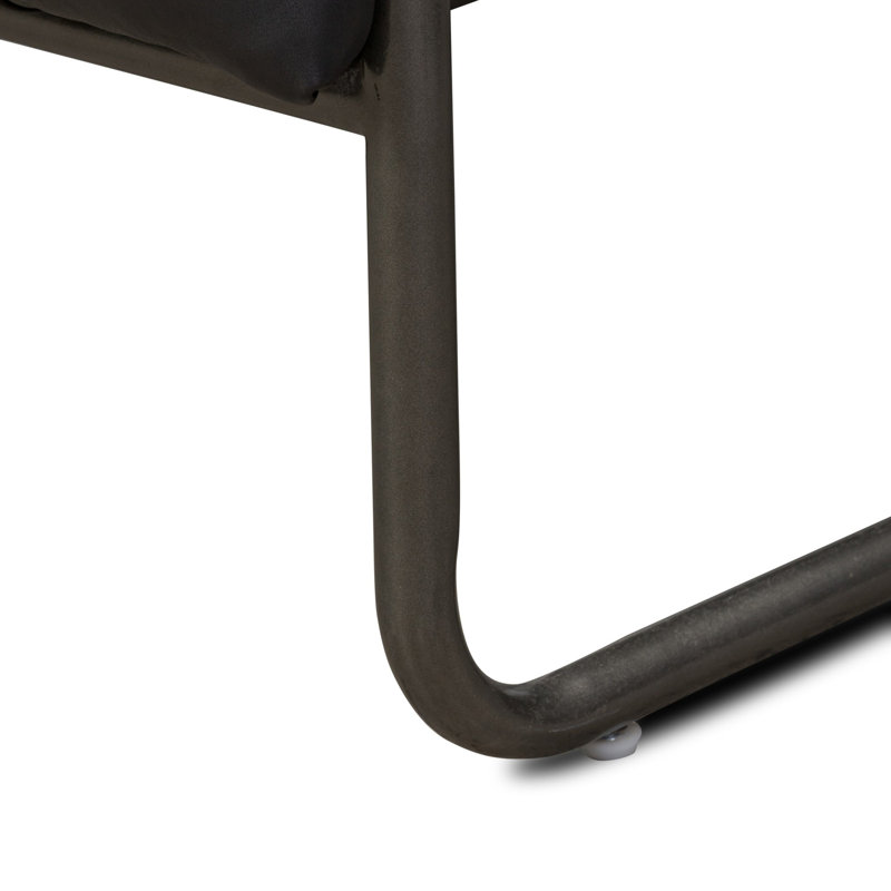 Etta Chair-Winchester Beige, Heirloom Black Genuine Leather