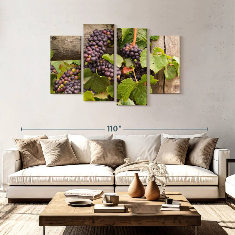 Yarlin Purple Pinot Grapes, 48" H x 75" W