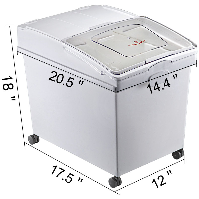 VEVOR 10.5 Gallons Rectangle Plastic Food Storage Container