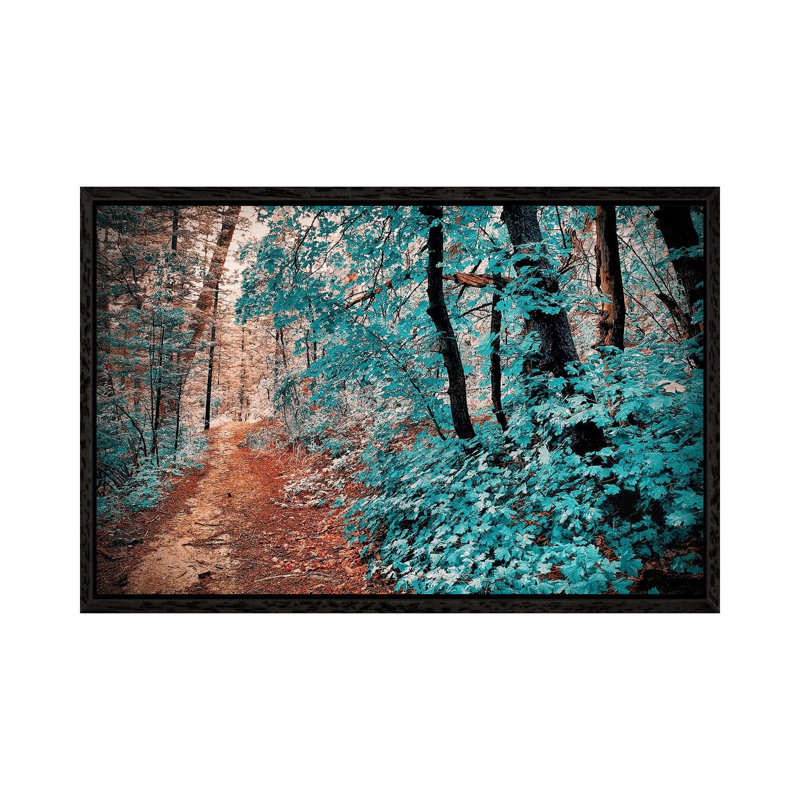 Trestle Trail 1 Piece Wall Art on Canvas, 45.72cm H x 66.04cm W x 3.81cm D, Black Floater Framed