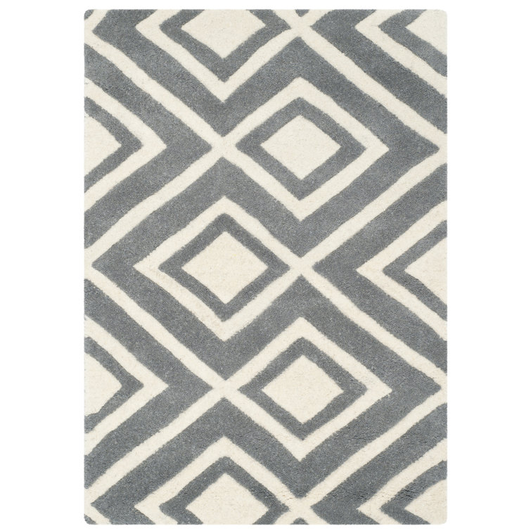 Deedie Hand Tufted Wool Geometric Rug