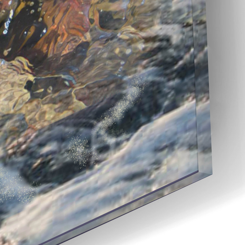 «River Rocks» par Murray Henderson, art mural en verre acrylique, H 12 po x l 12 po x P 0,13 po