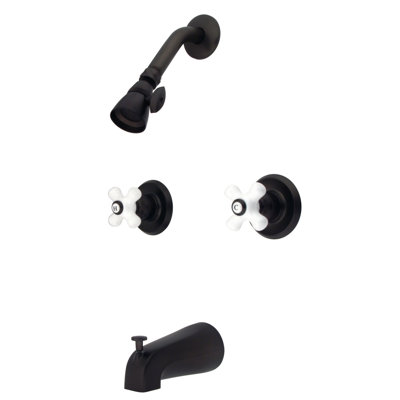 Kingston Brass Victorian Double-Handle Tub and Shower Faucet