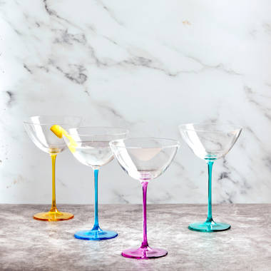 The Holiday Aisle® Crandale 4 - Piece 10oz. Glass Martini Glass Glassware  Set