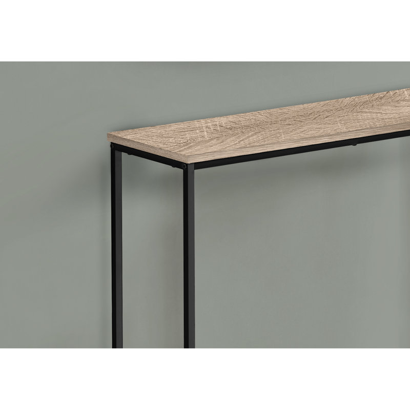 Console taupe en stratifié pour vestibule - construction moderne en métal noir