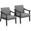 Fauteuil moderne avec pieds en bois massif, fauteuil d'appoint rembourré-764315325