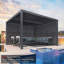 Volet mauve à fixation murale en aluminium pour pergola à persiennes, gris-101955214