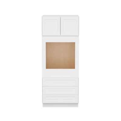 Meuble de cuisine avec four, à monter soi-même, 61 cm de profondeur x 84 cm de largeur x 213 cm de hauteur, blanc