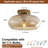 1-Light Glass Semi Flush Mount Ceiling Light