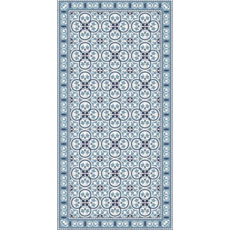 Pinta  Cushioned Kitchen Mat, Blue, Rectangle 3' x 9'