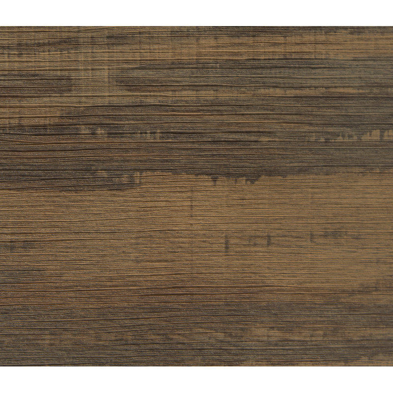 Table d'appoint, en forme de C, bout, côté, collation, stratifié brun, métal noir, contemporain, moderne, Brown