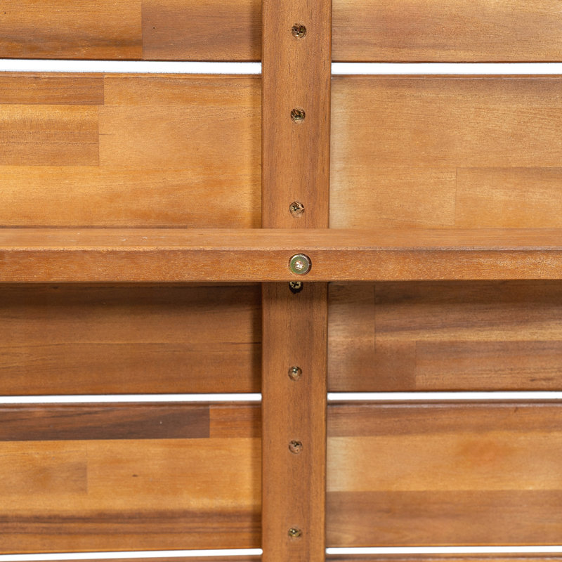 Table de salle à manger d'extérieur en bois d'acacia, Brown;Teak