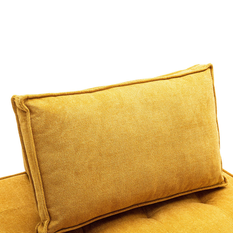 Repose-pieds de salon, Polyester jaune