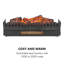 Kamini Klarstein 65cm W Black Electric Logs with 2 BTU