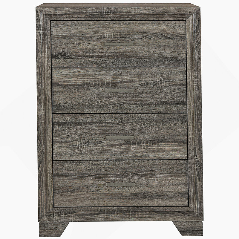 Commode à 4 tiroirs en chêne brun