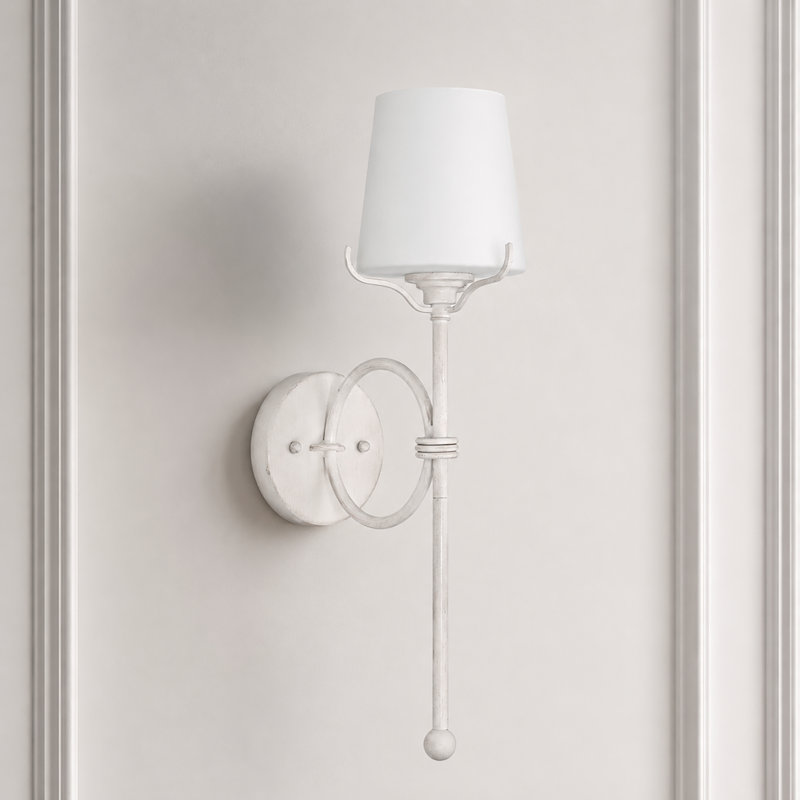 Applique murale à 1 lumière à intensité variable Areyona, Blanc délavé
