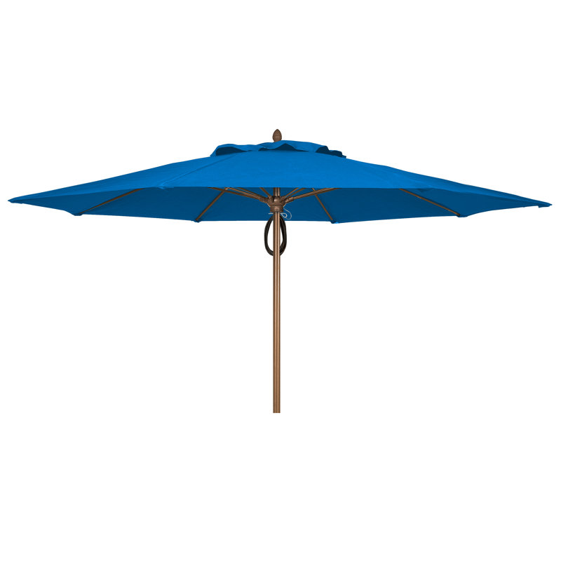 Parasol de marché 11 'Prestige, Bronze champagne, Bleu pacifique