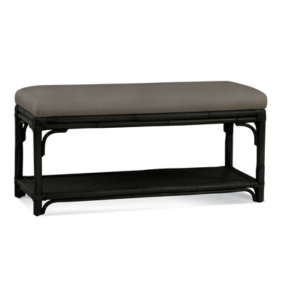 Summer Retreat Wicker Shelf Storage Bench