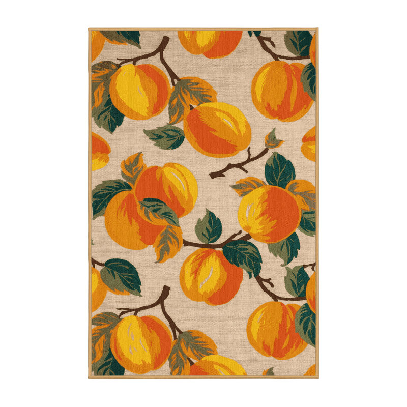  Tapis lavable abricot, Tapis de couloir 2 pi x 4 pi