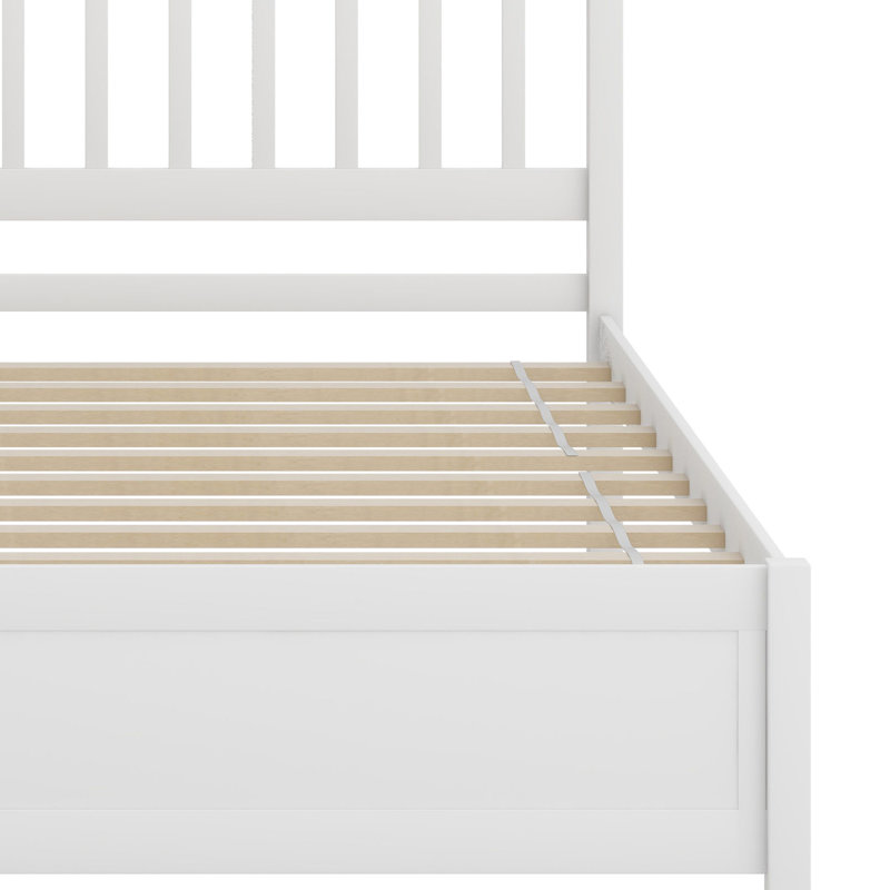 Lit plateforme avec lit gigogne, Blanc