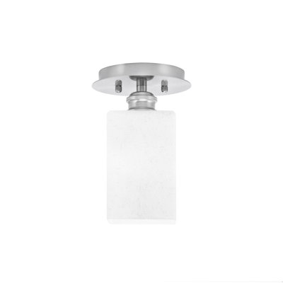 Verre semi-encastré carré 1 lumière Edge 4 po
