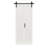 84'' Solid - Manufactured Wood Primed Louvered with Installation Hardware Kit Bi-Fold barn Door-99309713
