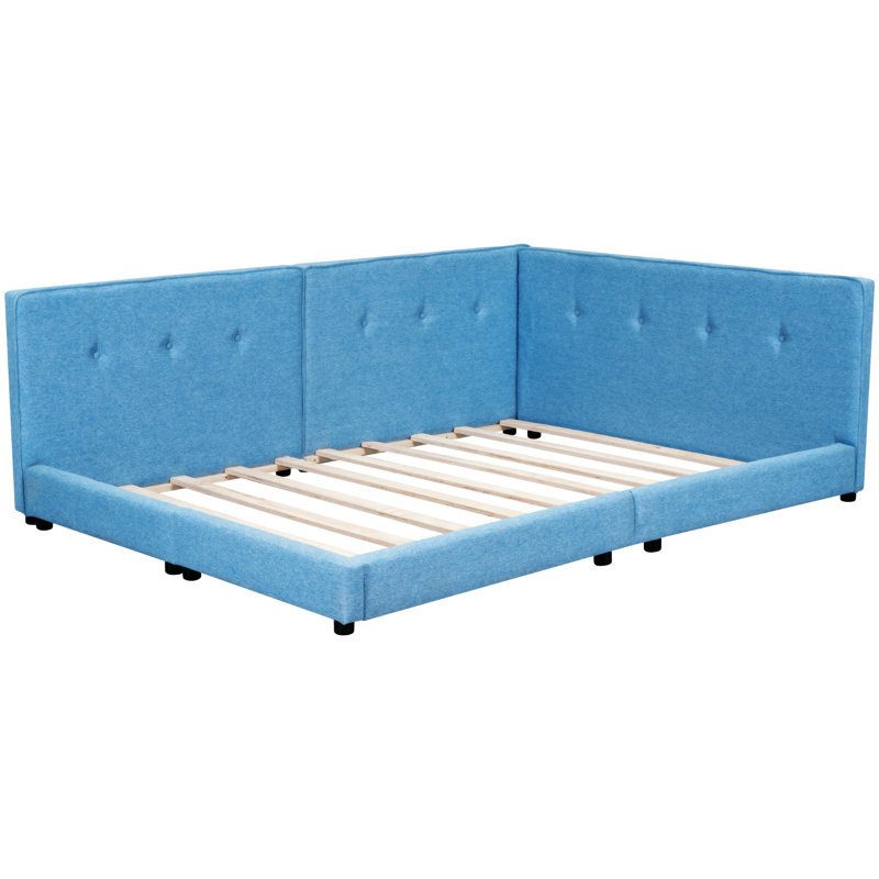 Upholstered Linen Daybed, Queen, Beige