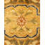 Tapis ivoire / jaune en laine noué à la main de conception unique 9 pi 1 po x 12 pi 2 po New Age